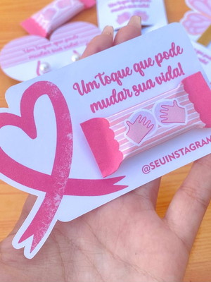 Card com bis- outubro rosa