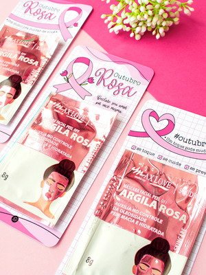 Card com máscara facial- outubro rosa