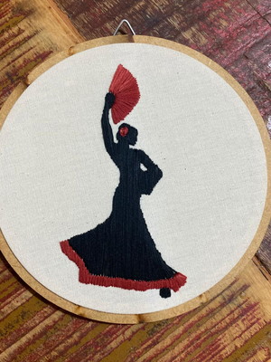 Bordado livre flamenco