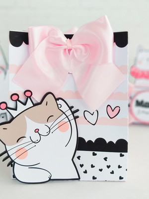 Sacolinha personalizada - gatinhos