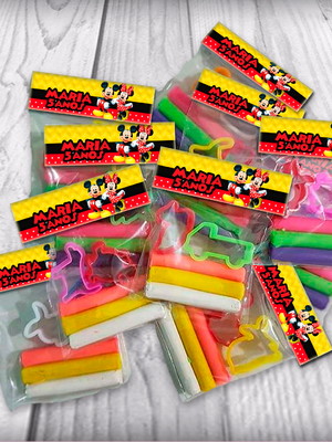 Kit massinha de modelar mickey e minnie
