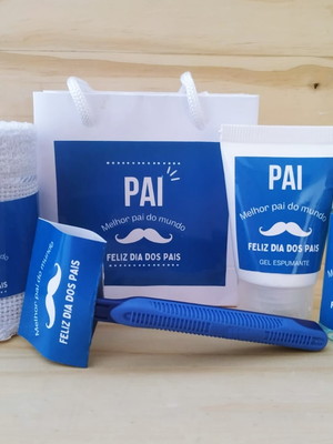 Presente kit higiene barbear pais funcionários brindes