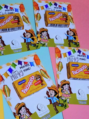 Card com paçoca- festa junina
