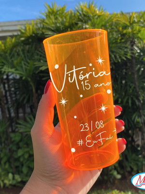 30 copos personalizados para aniversário long drink 320ml