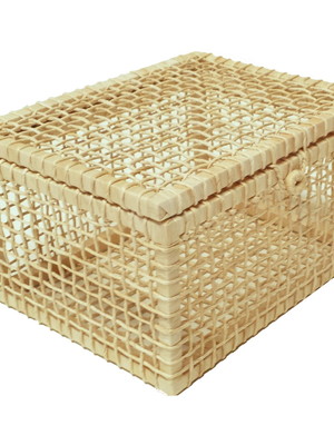 Baú palha milho 38x32x25