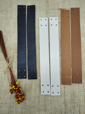 3 pares de alças de couro com furos tamanho 3x25cm