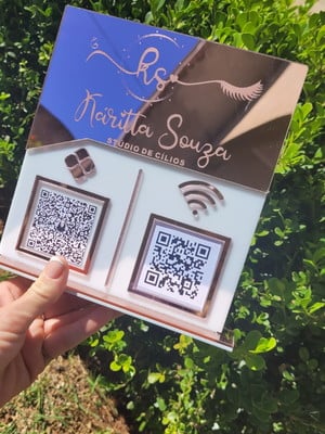 Placa pix dois qrcode