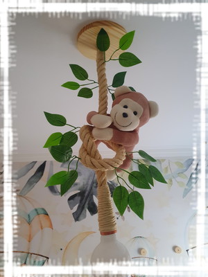 Luminária infantil macaquinho safari