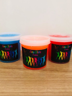 Slime com glitter balada neon