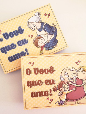 Caixa sabonete e bisnaga avós