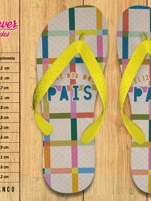 Chinelo personalizado dia dos pais