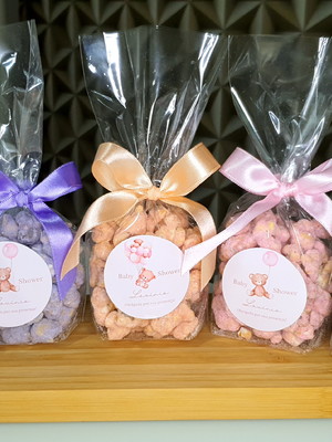 Pipoca gourmet lembrancinhas 50g com tag personalizada