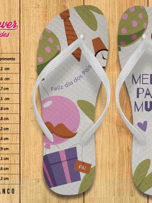 Chinelo personalizado dia dos pais