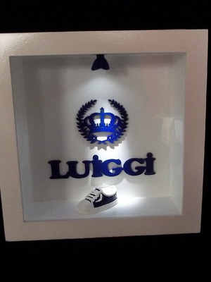 Quadro porta maternidade com led