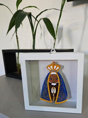 Quadro decorativo arte francesa nossa senhora aparecida
