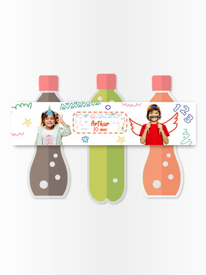 Adesivo para mini coca cola personalizado com foto