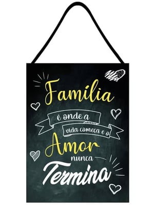 Placa decorativa mdf, 14x19cm, c/cordão p/pendurar (unidade)