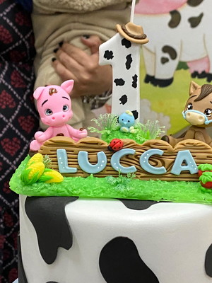 Vela personalizada tema fazendinha
