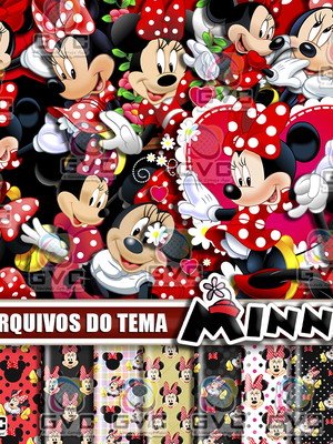 Kit digital minnie vermelha