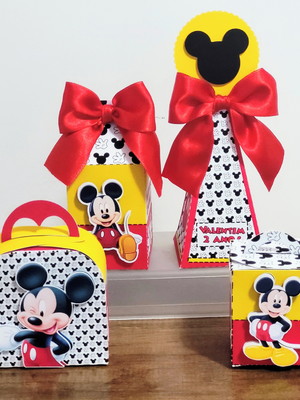 Kit clássico de caixas personalizadas mickey mouse