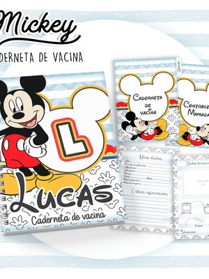 Caderneta de vacinação personalizada - mickey