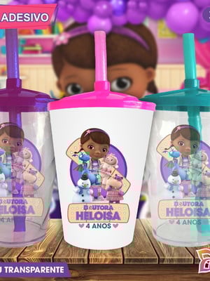 Copo twister personalizado doutora brinquedos - 300 ml