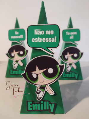 Caixa pirâmide docinho meninas super poderosas