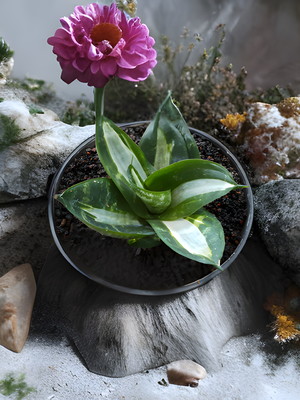 Muda mini espada de são jorge sansevieria hahnii streaker