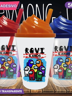 Copo chantilly personalizado among us mod. 3 - 500 ml