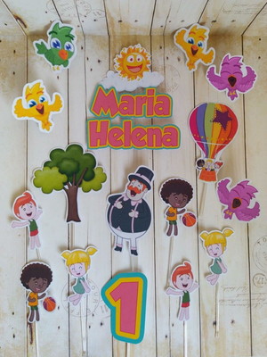 Topper para bolo mundo bita menina