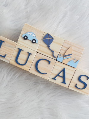 Cubo pinus menino pipa carrinho