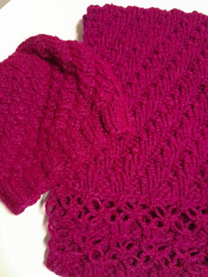 Conjunto touca cachecol tricô