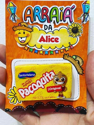 Card para paçoca festa junina/ festa julina