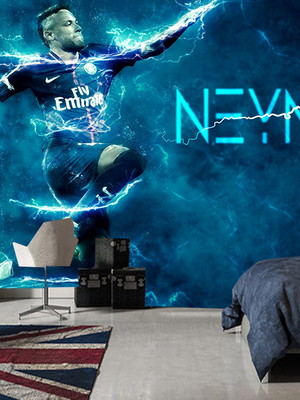 Painel adesivo de parede neymar 3d