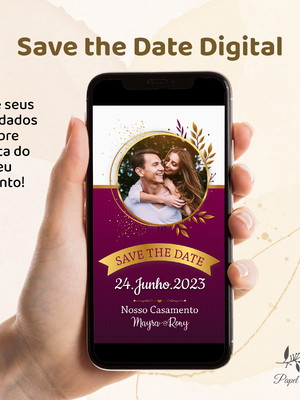 Save the date digital casamento modelo 4
