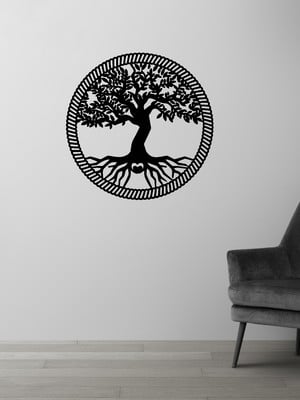 Mandala decorativa coração enraizado 60cm em mdf