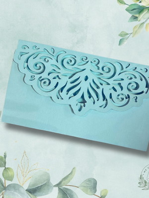 Envelope rendado para convites em papel fosco