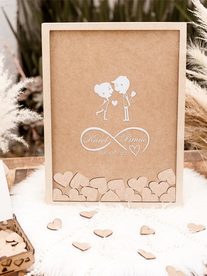 Quadro de assinaturas casamento mensagem para noivos mdf