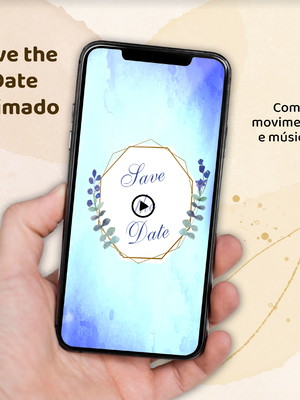 Save the date animado (vídeo) casamento modelo 4