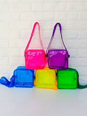 Bolsa neon com alça transversal
