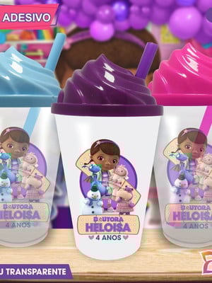 Copo chantilly personalizado doutora brinquedos - 300 ml