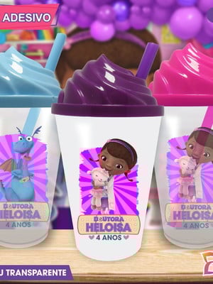 Copo chantilly personalizado doutora brinquedos mod.2-300 ml