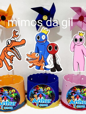 Centro de mesa rainbow friends