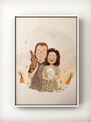 Quadro de família personalizado