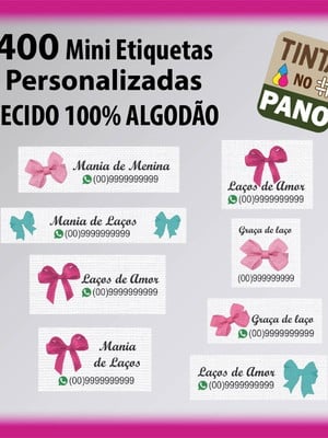 Mini etiquetas para acessórios de cabelo, laço tiara enfeite