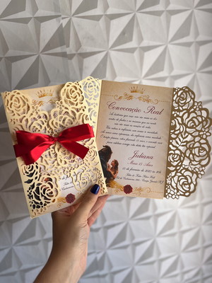 Convite envelope rendado casamento 15 anos bodas festas