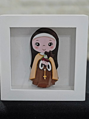 Quadro decorativo arte francesa santa terezinha