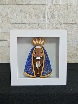 Quadro decorativo arte francesa nossa senhora aparecida