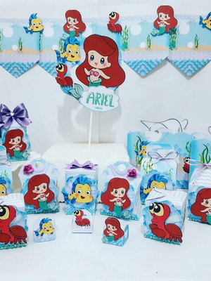 Kit só um bolinho simples - pequena sereia cute