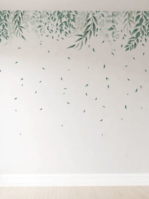 Papel de parede floral arvores floresta bebê infantil vr403